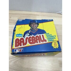 1989 Fleer MLB Baseball Cards Box - 24 New/Sealed Packs ~  Box Wear